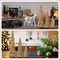 3PCS Gold Resin Christmas Tree Decoration - 13.8 Inch, 9.8 Inch, 5.9 Inch